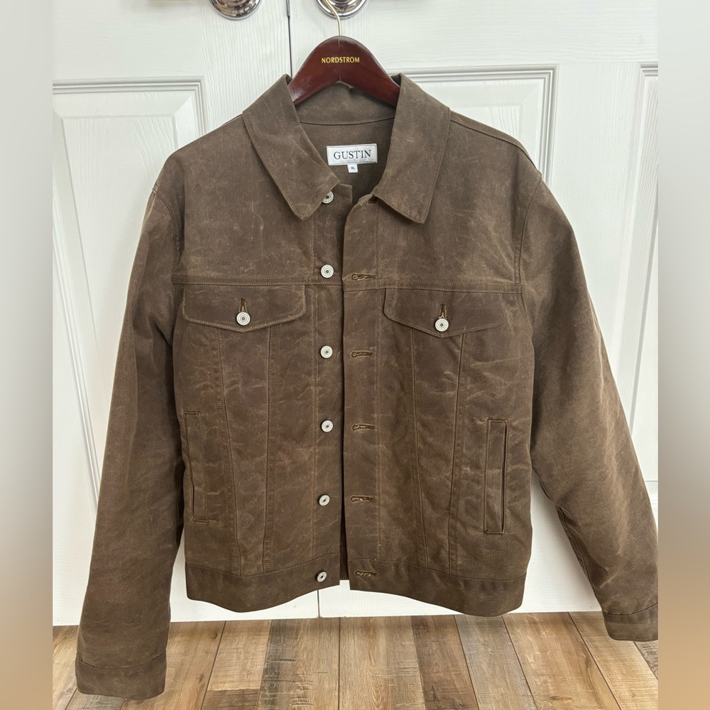 Gustin Waxed Trucker Jacket- XL